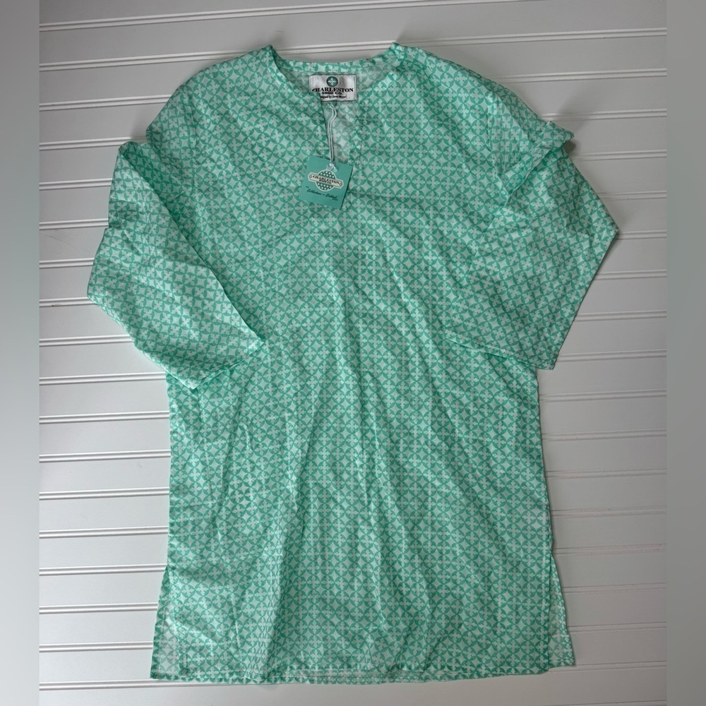 Charleston Shoe Co. by Steve Mayer Cotton Tunic Swim Cover-Up Small NEW 752
